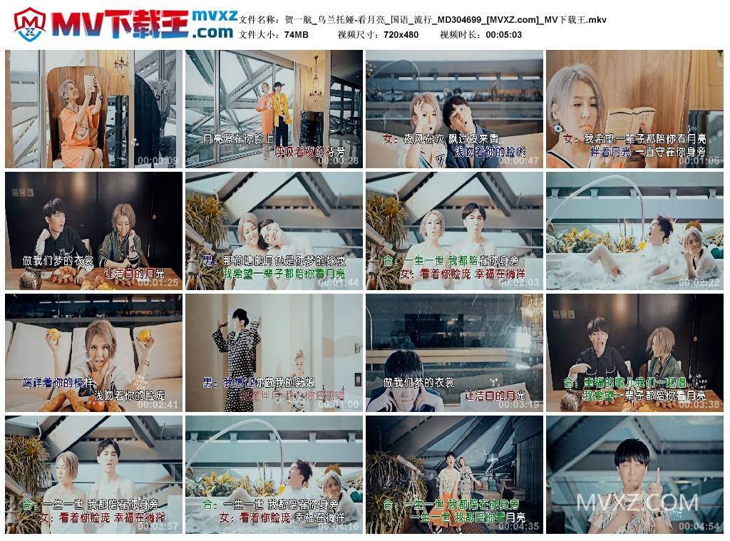 贺一航_乌兰托娅-看月亮_国语_流行_MD304699